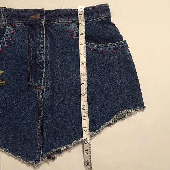 Together • Vintage Embroidered Denim Skirt - Picture 6 of 7